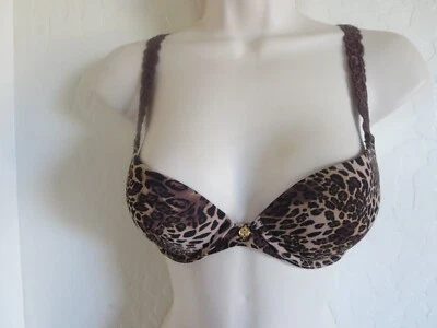 NATORI 30B #727321 PURE LUXE PUSH-UP UNDERWIRE BRA, LEOPARD, NWT $72 - Image 1 of 4