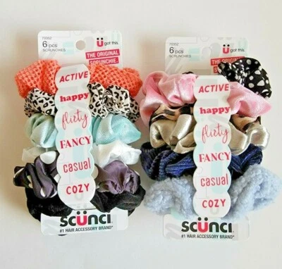12 Scunci Scrunchie Multicolor Multicolor Multicolor Nuevo Foto 1 de 4