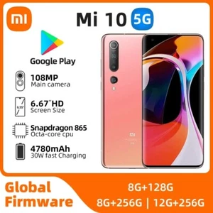 XIAOMI MI 10 5G 256GB+12GB Dual SIM Android 5G Unlocked Smartphone New Sealed - Picture 1 of 20