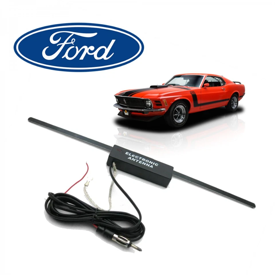 Compatível com antena de rádio amplificada oculta Ford Mustang FM estéreo Shelby GT 5.0 V8 horas - Imagem 1 de 4