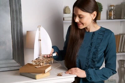 UGEARS Jacht Ocean Beauty Schiff 3D Puzzle Bausatz aus Holz Modellbausatz - Bild 1 von 4