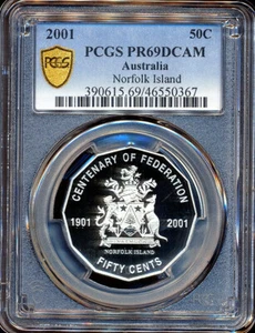 Australia 2001 Fifty Cents 50c (Norfolk Island) - PCGS PR69DCAM - Picture 1 of 3