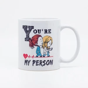 Grey's Anatomy - You're My Person Friendship Cartoon White Ceramic Coffee Mug - Picture 1 of 6