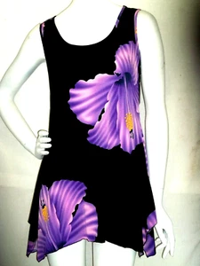 FASHQUE TRAVEL KNIT LONGTOP SHARK BITE SM PURPLE HIBISKUS - Bild 1 von 1