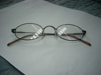 PERRY ELLIS #PE158-2 UNISEX BRUSHED MOCHA METAL EYEGLASS FRAMES 45-24-140 (VB) - Image 1 of 4