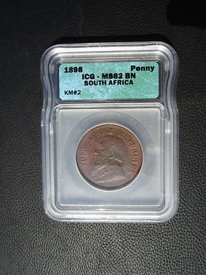 1898 South Africa 1 Penny, ICG MS 62 - Image 1 of 3