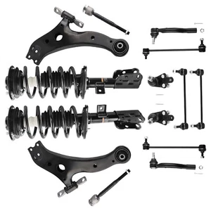 Front Struts + Control Arms Sway Bar Tie Rods For Toyota Camry 2007-2011 3.5L - Picture 1 of 11