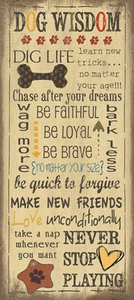ART PRINT Dog Wisdom Jo Moulton 8x20 Sagebrush - Foto 1 di 1