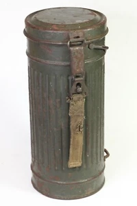 ORIGINAL WWII German Wehrmacht Soldier Gas Mask Canister with marking - Picture 1 of 11