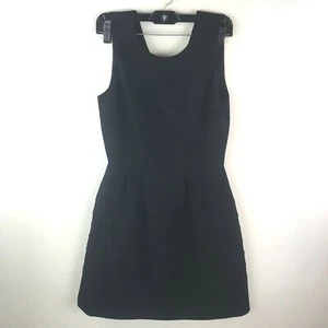 Vestido informal MADEWELL negro texturizado plisado sin mangas con bolsillos talla 4 - Imagen 1 de 3