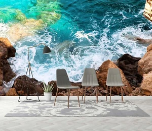 3D Blaues Meer H7895 Tapete Wandbild Selbstklebend Abnehmbare Aufkleber Erin - Picture 1 of 11