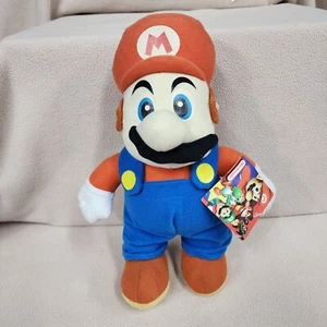 2004 Nintendo Super Mario Bros Mario Plush Kellytoy 12 Inch Blue Eyes Nice Cond - Picture 1 of 18