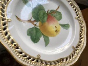 Antique Royal Copenhagen Flora Danica Reticulated Fruit Plate - Picture 1 of 6