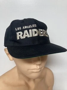 80s Los Angeles Raiders Script Text Snapback Hat Las Vegas Oakland AJD Vintage - Picture 1 of 9