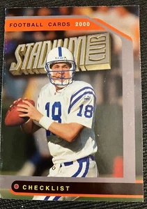 2000 Stadium Club - Checklists #  Peyton Manning Indianapolis Colts - Picture 1 of 4