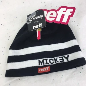 New Neff x Disney Collection Mickey Mouse Knit Beanie Hat Spellout - Picture 1 of 5