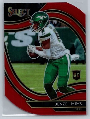 2020 Panini Select DENZEL MIMS #363 RC Field Level Red PRIZM Die-Cut SP JETS - Image 1 of 2