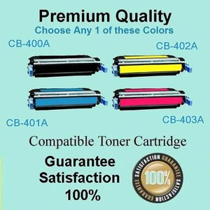 ANY 1 HP CB400A CB401A CB402A CB403A Toner Cartridge - Picture 1 of 5