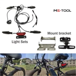 E-Bike 36V/48V/60V Headlight&Taillight Turn Signal Light Set with Mount Bracket - Picture 1 of 12