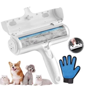 Brosse Anti Poils Animaux Chien Chat Brosse et Gant de Toilettage animaux meuble - Picture 1 of 5