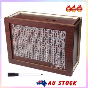 Retro Money Box Japanese Piggy Bank with Counter Coin Boxes Wooden Children AU - Picture 1 of 22