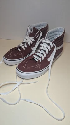 Vans Unisex SK-8 Hi Shoes Burgundy  Men's 9 Women's 10.5 - Image 1 of 4