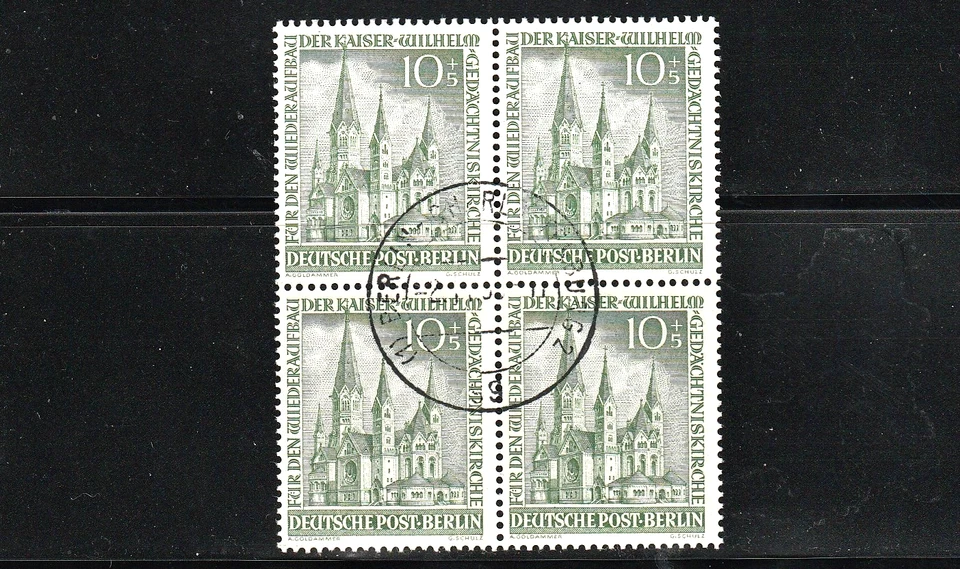 BERLIN 1953 10pf + 5pf IN FU BLOCK OF 4. GIBBONS VALUE AT £280.  BUY AT  £8.00 - Image 1 of 1