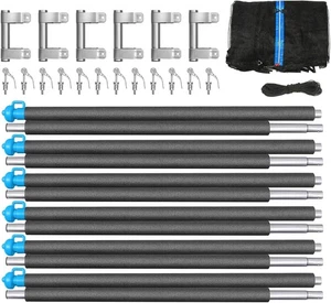 Recinto de cama elástica Zoomster postes de 15 pies con abrazadera y se adapta a 6 postes rectos - Imagen 1 de 6