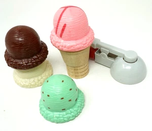 Melissa & Doug Wooden Ice Cream Cone Scoop Scooper Magnetic Cone Strawberry - Picture 1 of 6