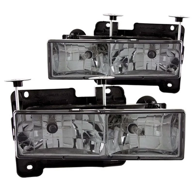 ANZO for 1988-1998 Chevrolet C1500 Crystal Headlights w/ Smoke Lens - Image 1 of 4