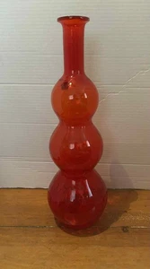 "Botella de colección Empoli 17"" roja triple calabaza genio astilla pequeña" - Imagen 1 de 4