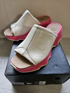 Sorel Damen 7,5 Kinetic Impact Pantolette hohe Sandale kreidefarben/pink *anprobiert LESEN* - Bild 1 von 9