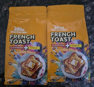 2 个法国烤面包味研磨咖啡袋 – 肉桂和枫木 10 盎司每件 — 第 1/2 张图片