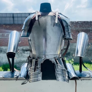 Medieval Knight Armor Half Suit Battle-Ready Cuirass Steel Cuirass Suit - Picture 1 of 7