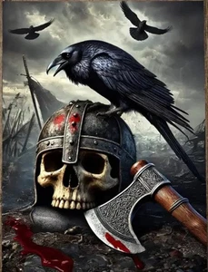 5D Diy diamond painting full drill 30 X 40 CM ~ LAST VIKING WARRIOR - Picture 1 of 1