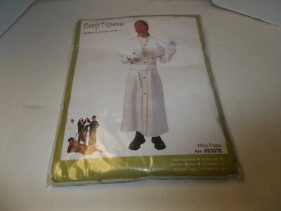 New Mens Size L Funny Fashion Holy Pope Costume Robe, Cape, Hat, Belt - Image 1 of 2