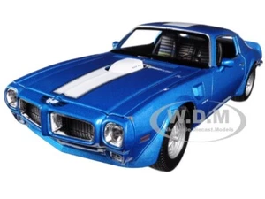 1972 PONTIAC FIREBIRD TRANS AM BLUE 1/24 DIECAST MODEL CAR BY WELLY 24075 - Picture 1 of 6