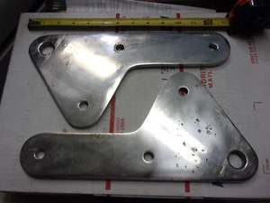 SAILBOAT CHAIN PLATE polished 316 heavy duty stainless 13"x6"x3/8", 3/8" pair - Picture 1 of 4