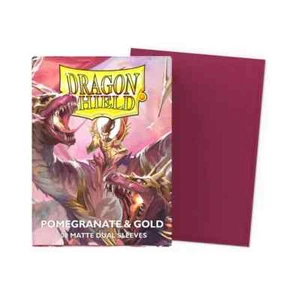 Matte Dual Pomegranite-Gold 25th Anniversary Standard Size Dragon Shield Sleeves - Picture 1 of 1