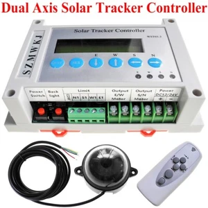 Solar Panel Tracking LCD Dual Axis Solar Tracker Controller W/ IR Remote Control - Picture 1 of 12