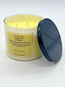 Bath & Body Works Candle Large 3-Wick GINGER & HINOKI 14.5 oz - Picture 1 of 3