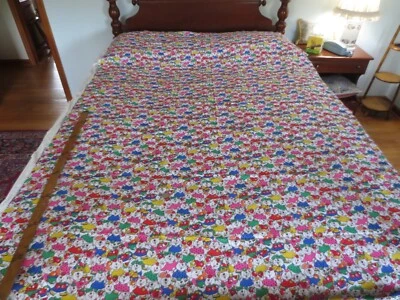 4446.  TELA TEJIDA DE ALGODÓN FINO PARA GATITOS BIEN VESTIDOS Peter Pan - 58" x 2-1/8 yardas. Foto 1 de 3