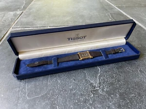 Retro 1980's TISSOT Boutique Women's Quartz Watch Tank PARTS REPAIR with Box - Picture 1 of 18