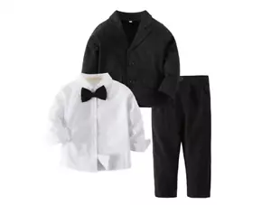 Bilo Baby Junge Smoking formelle Kleidung Anzug 3-teilig Shirt Hose und Jacke - Bild 1 von 1