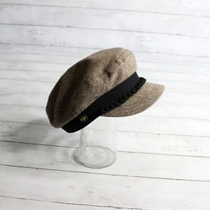Peter Grimm Men's Vintage Cap Cabbie Newsboy Tweed Brown Driver Hat S M Wool - Picture 1 of 9