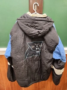 Vintage Carolina Panthers Starter Jacket Puffer Coat Mens - Picture 1 of 12