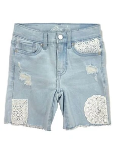 Jordache Girls High Rise Vintage Straight Bermuda Light Blue Denim Shorts 5 - Picture 1 of 1