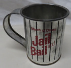 Vintage March of Dimes Jail and Bail tin cup bars stripes 1980's