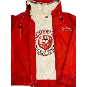 Chaqueta reversible roja vintage The Glory Hole salón y sala de juegos para hombre mediana - Imagen 1 de 16