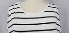 All About Eve Black &amp; White Striped Long Sleeve Shirt, Size AU 8, US 4.